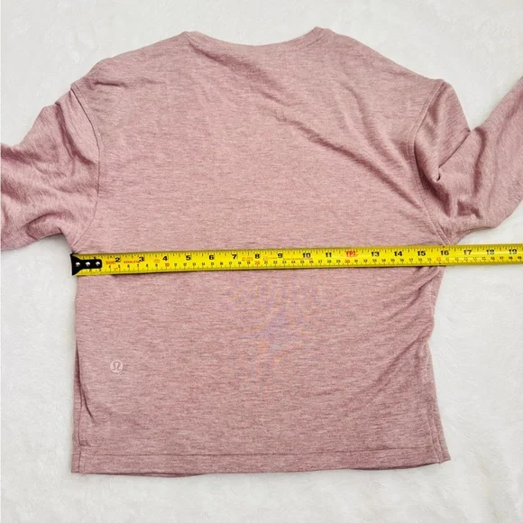 Lululemon BeCalm Wrap-Front Long-Sleeve Shirt/Heathered Porcelain Pink/ XS/ NWT - Picture 7 of 7